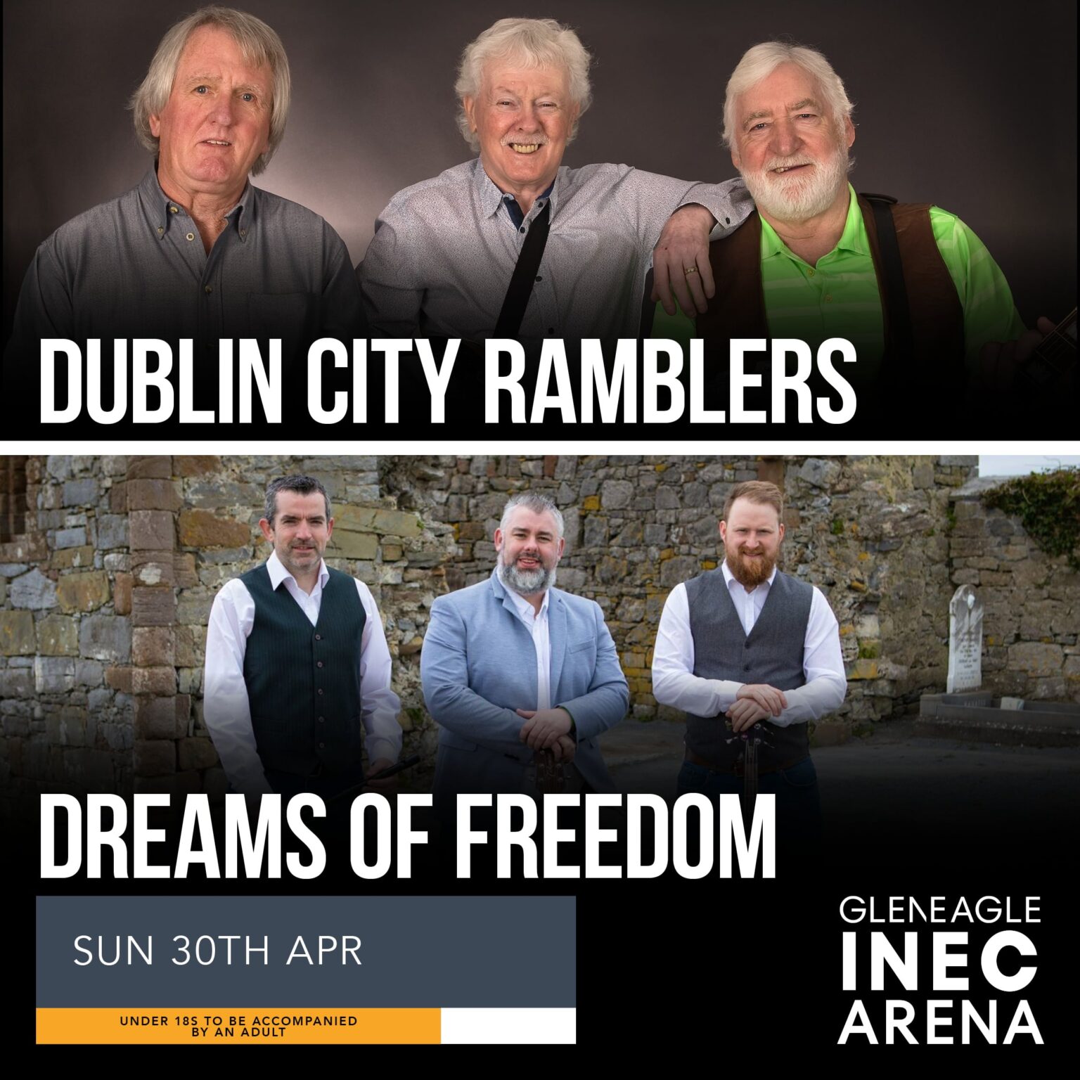 DUBLIN CITY RAMBLERS & DREAMS OF FREEDOM Gleneagle Hotel